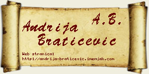 Andrija Bratičević vizit kartica
